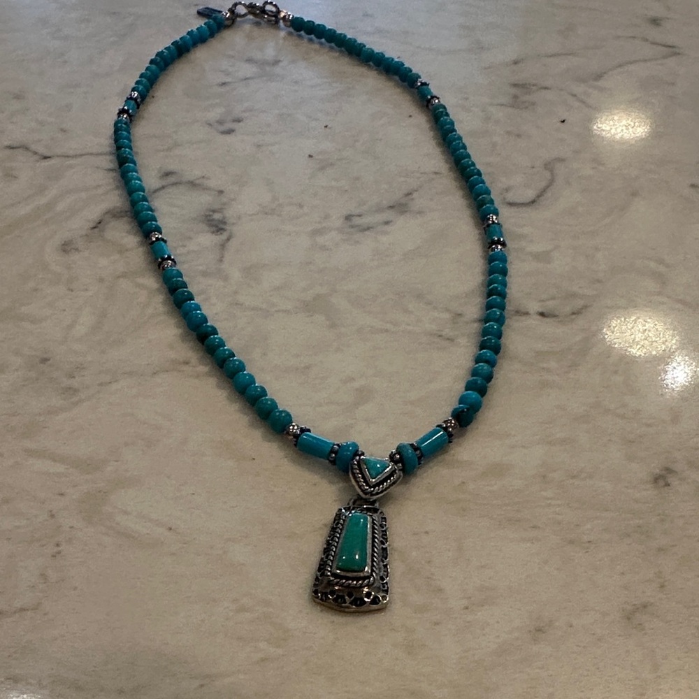 PAIGE WALLACE turquoise and sterling silver necklace